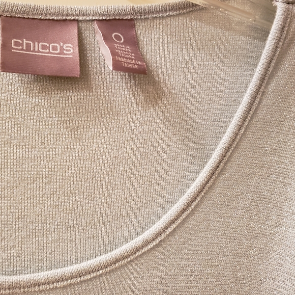 Chico's metallic blue t-shirt - Picture 3 of 3